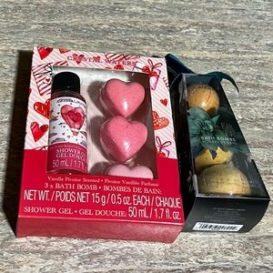 NIB Crystal Waters shower gel w/ bath bombs & Brompton & Langley bath bombs